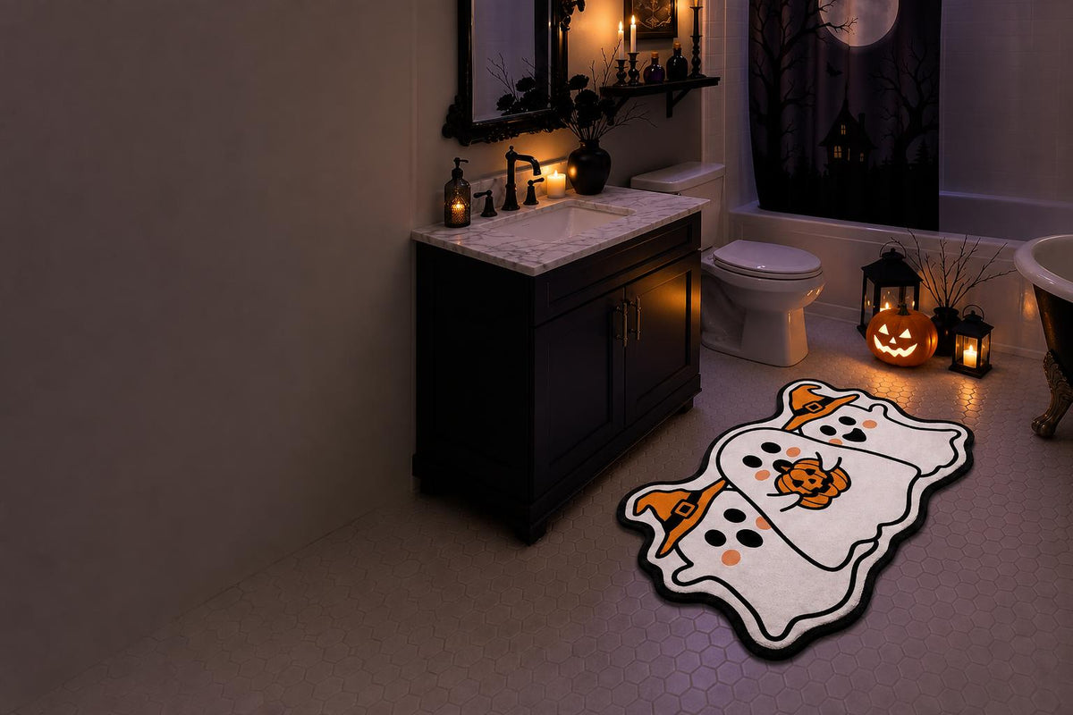 Witch hat ghost bath mat - bathroom lifestyle