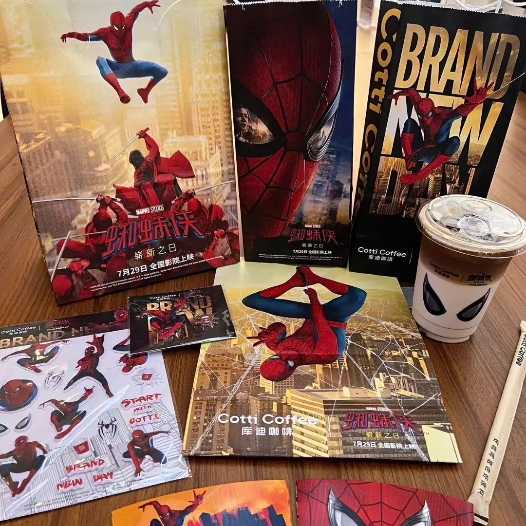 New in Stock Cotti X Spider Man Cold Color Changing Stainless Steel Cup Limited Fan Merch Gradual Ice Tumbler Birthday Gift