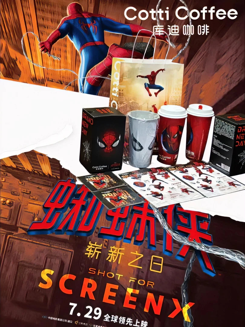 New in Stock Cotti X Spider Man Cold Color Changing Stainless Steel Cup Limited Fan Merch Gradual Ice Tumbler Birthday Gift