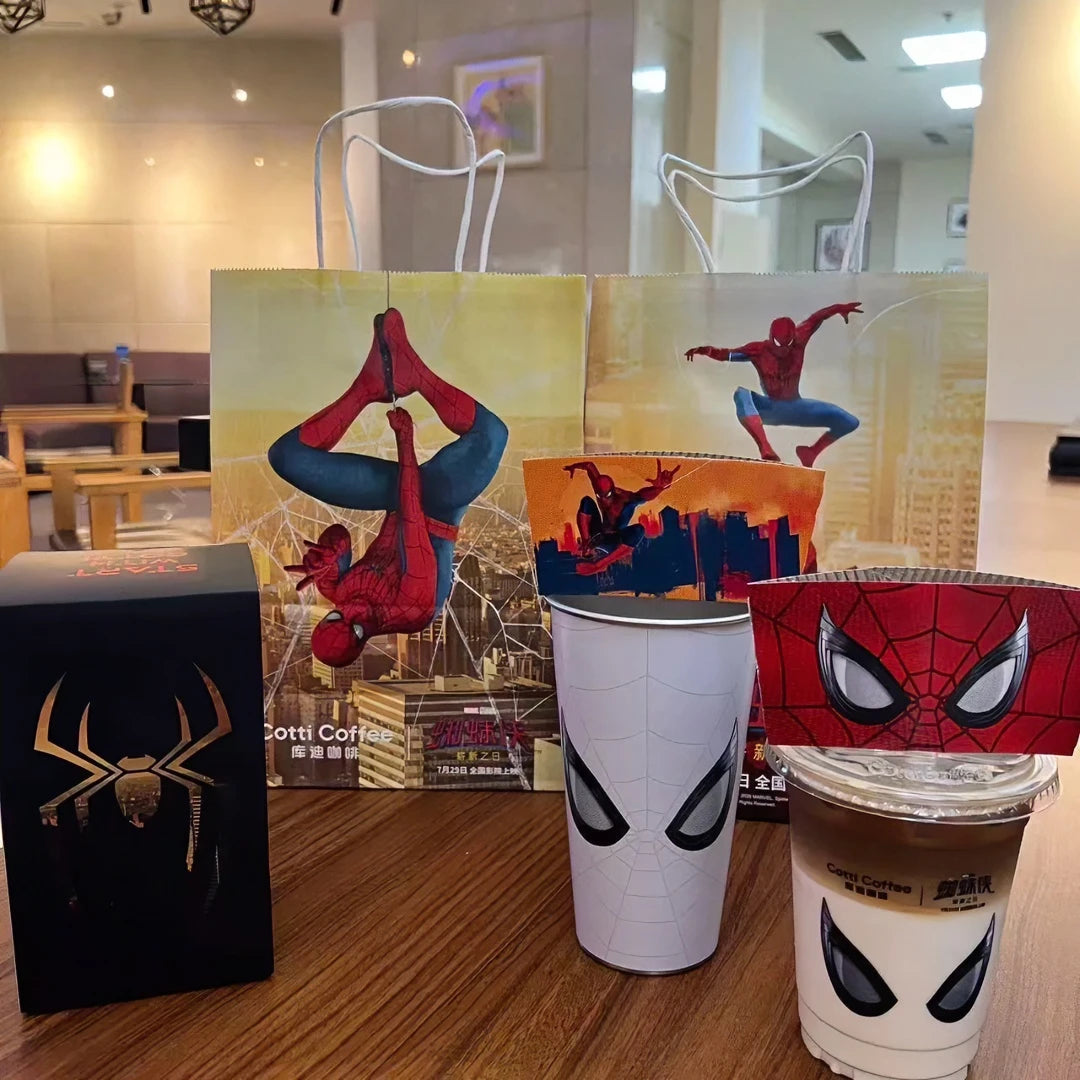 New in Stock Cotti X Spider Man Cold Color Changing Stainless Steel Cup Limited Fan Merch Gradual Ice Tumbler Birthday Gift