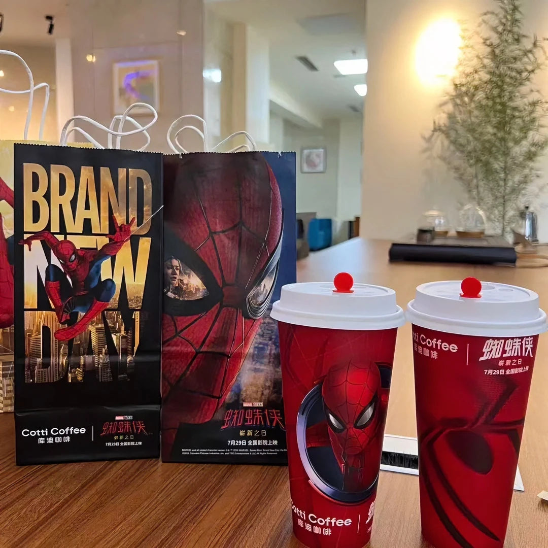New in Stock Cotti X Spider Man Cold Color Changing Stainless Steel Cup Limited Fan Merch Gradual Ice Tumbler Birthday Gift