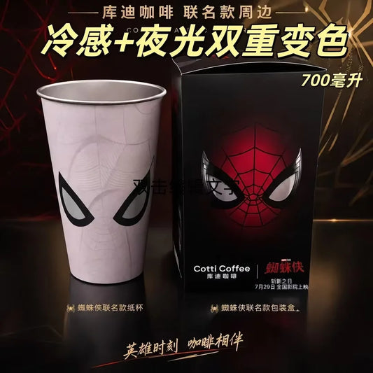 New in Stock Cotti X Spider Man Cold Color Changing Stainless Steel Cup Limited Fan Merch Gradual Ice Tumbler Birthday Gift