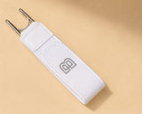 BeltHook blanco - cinturón elástico invisible con gancho metálico