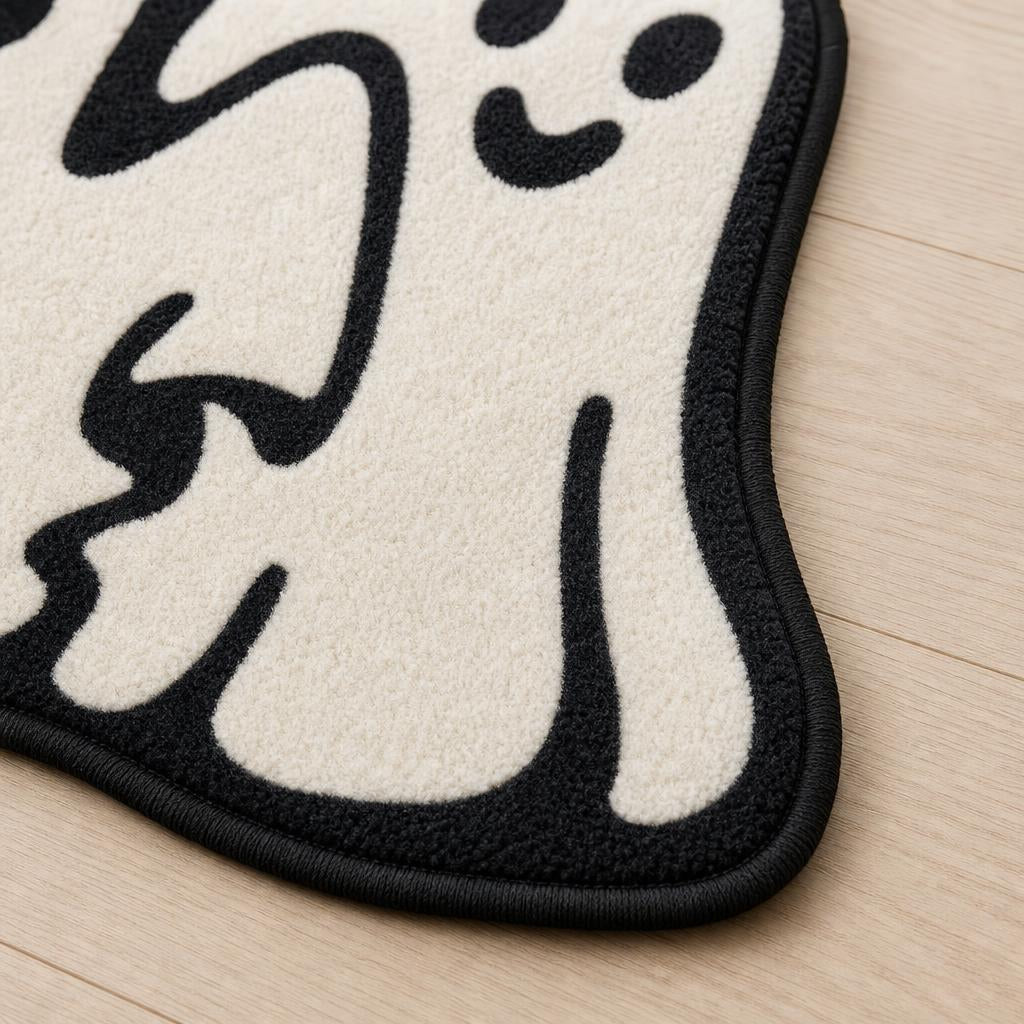 Three ghosts doormat - close-up texture detail