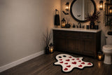Gothic heart ghost bath mat - bathroom lifestyle