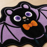 Kawaii bat rug - close-up texture detail