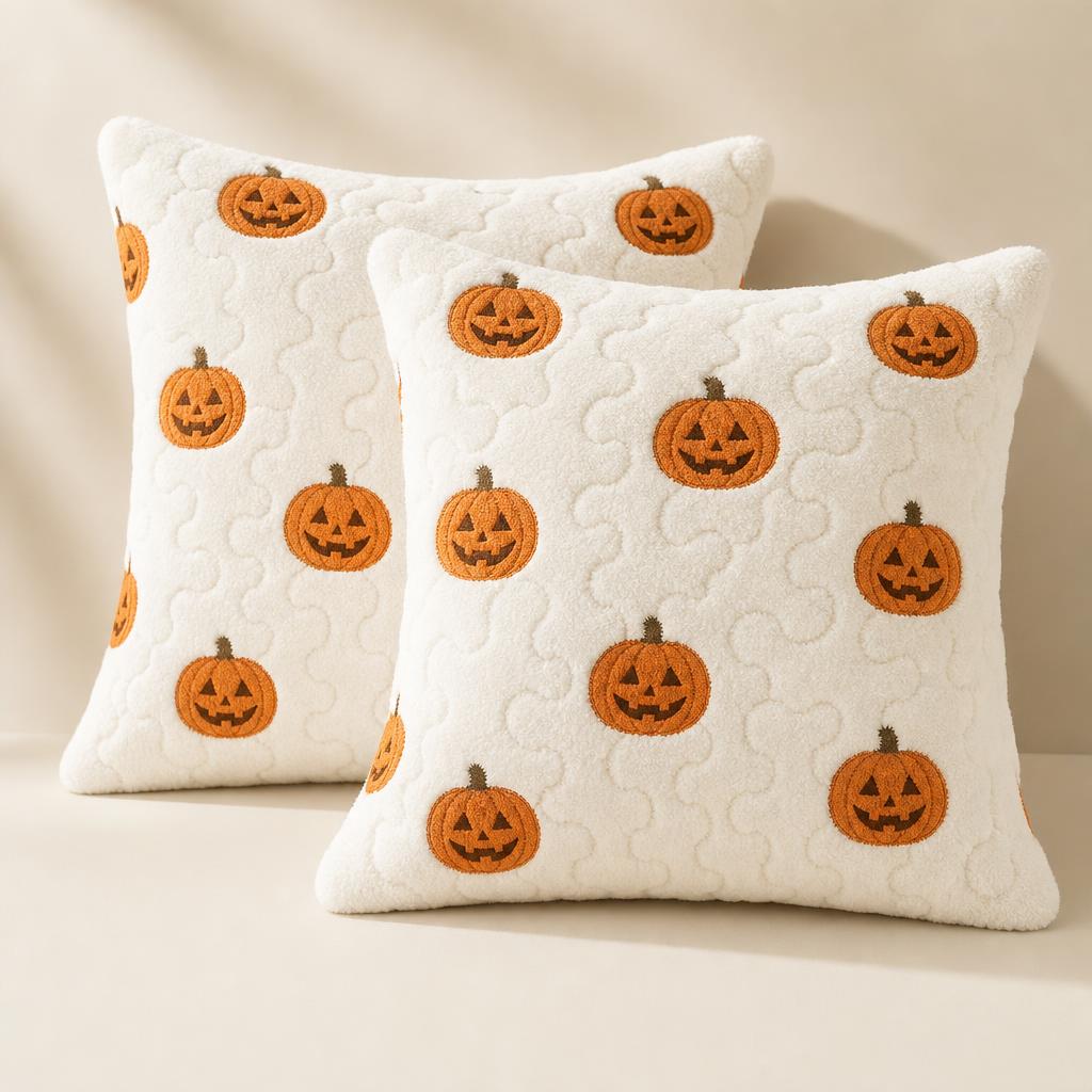 Ghost and pumpkin pillow covers - Jack Pumpkin pattern