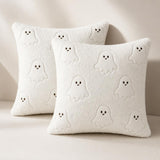 Ghost and pumpkin pillow covers - White Ghost pattern
